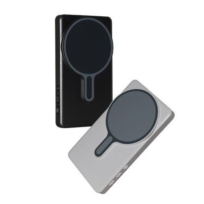 Rear-mounted selfie screen for recording high-quality videos. Grey and White.
